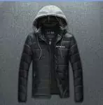 armani doudoune hoodie eagle logo noir